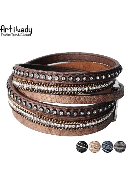 No.17 Boyutu Artilady Şal Deri Bileklik Çekicilik Erkek Bilezik Kadın Moda Bilezik Takı Anne, Kızkardeşler ve Arkadaşlar Için Idear Hediyeler (Yurt Dışından) indirimleri