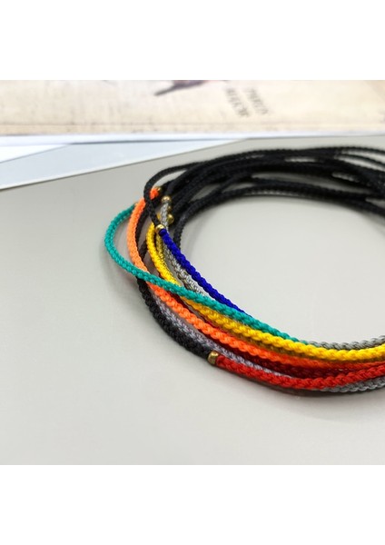 24-26CM Tarzı Tavus Kuşu Yeşili Aızhcraft Estetik 2-Renk Tibet El Yapımı Ince Dokuma Halat Bilezik Kadın Erkek Aşk Şanslı Charm Shambala Takı Hediye Boho (Yurt Dışından)
