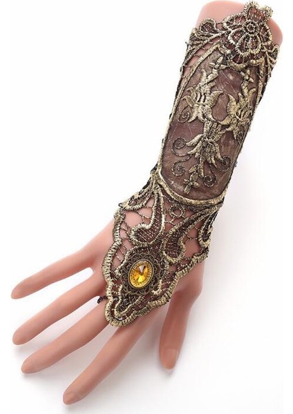 Resim Olarak Kadın Bilezik Vintage Sineklik Elbise Eldiven Oymalı Işlemeli Dantel Parmaksız Bilezik Criss Çapraz Dantel Up Steampunk (Yurt Dışından) fiyatları