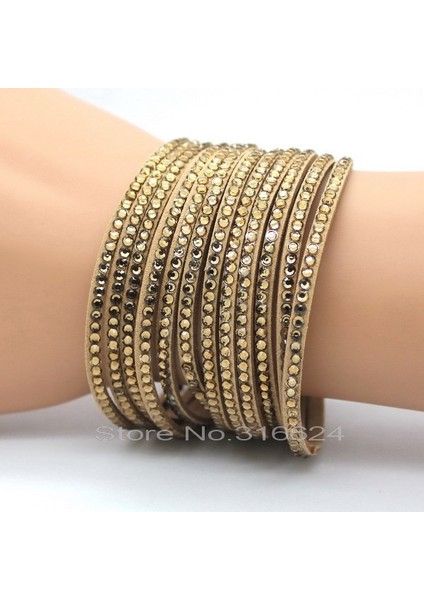 No.4 Boyutu 2021 Yeni Moda Düğün Takı Kristal Deri Bileklik Erkekler Kadınlar Için Trendy Mozaik Rhinestone Claarm Bilezikler. (Yurt Dışından)