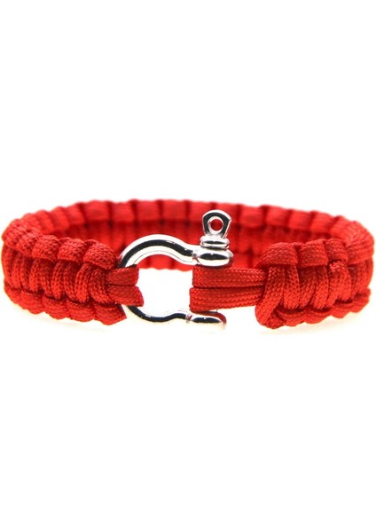 HJT42-8 Siyah Açık Hayatta Kalma Bilezik Erkek Kadın Örgülü Çok Fonksiyonlu Kamp Kurtarma Acil Halat Bilezik Pusula Düdük Bıçağı (Yurt Dışından)