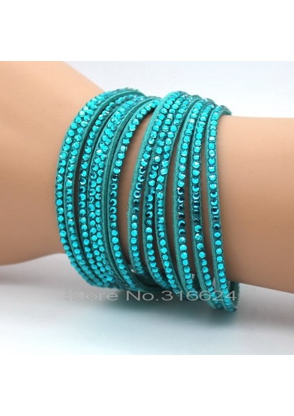 No.3 Boyutu Xqnı Düğün Takı Kristal Deri Bilezikler Moda Mozaik Turuncu Rhinestone Claarm Kadın Bilezikler (Yurt Dışından)