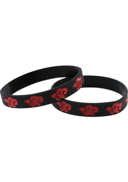 No.5 Boyutu J3058 Yeni Varış Moda Anime Kırmızı Bulut Bilezikler Trendy Silikon Lastik Bant Bileklikler El Bileklik Erkek Kadın Takı Hediyeler (Yurt Dışından) fırsatları