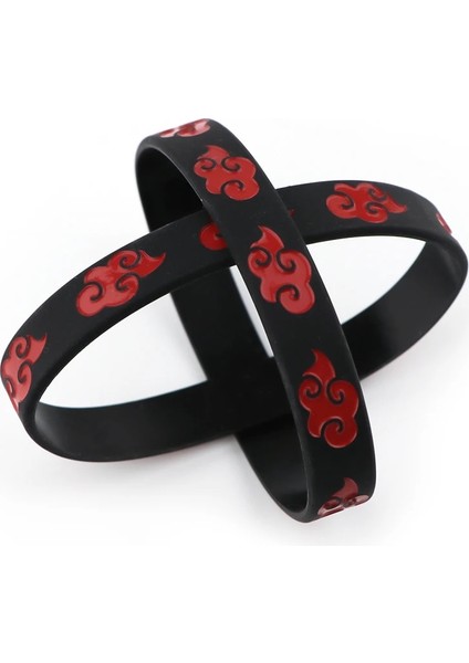 No.5 Boyutu J3058 Yeni Varış Moda Anime Kırmızı Bulut Bilezikler Trendy Silikon Lastik Bant Bileklikler El Bileklik Erkek Kadın Takı Hediyeler (Yurt Dışından) indirimleri