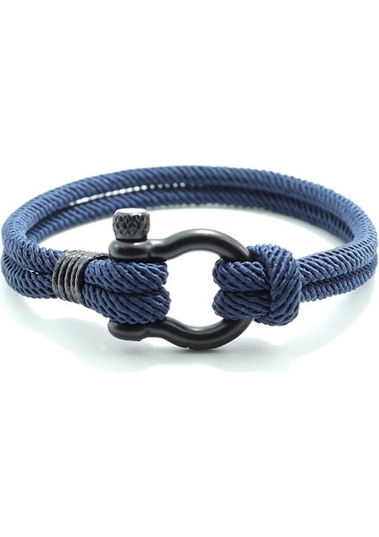 20CM Tarzı Lacivert Siyah Şık Adam Bilezik 4mm Şanslı Halat Braclet Homme Erkek Arkadaşı Için Aşk Hediyesi Açık Hayatta Kalma Brazalete Pulseira Masculina Takı (Yurt Dışından)