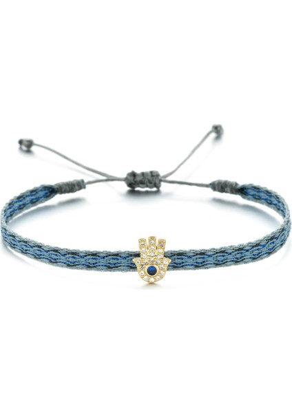 QQSL147 Zmzy Boho Takı Bilezik Kadın Örgülü Bilezikler Türk Nazar Şanslı Pulseras Mujer Bohemian Ayarlanabilir Yeni Hediye (Yurt Dışından)