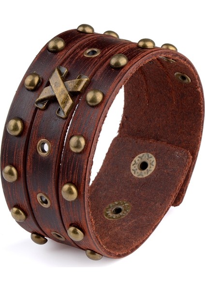 20CM Tarzı Tip9 Chanfar Sıcak Satış Moda Punk Perçin Erkekler Kadınlar Için Geniş Deri Bilezikler Manşet Vintage Kaya Takı (Yurt Dışından) indirimleri