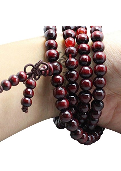 Siyah 108 Boncuk Sandal Ağacı Budist Buda Meditasyon Ahşap Boncuklu Mala Bilezik Kadın Erkek Namaz Için Tespih Asılı Dekorasyon (Yurt Dışından) fiyatları