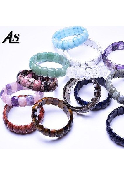 Labradorit Asingeloo Doğal Taş Boncuk Ametist Kaplan Gözü Lapis Lazuli Gül Kuvars Aventurin Bilezik Kadınlar Için Bilezik Takı (Yurt Dışından) fiyatları