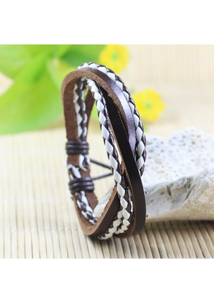 35 Numara 2 Adetlot Aşıklar Wrap Dokuma Moda El Yapımı Hakiki Deri Bilezikler Erkek Kadın Etnik Kabile Bilekliği Kadın Bilezik Erkek (Yurt Dışından)