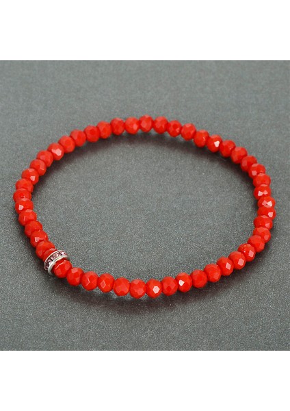 Porselen Kırmızı Pembe Miasol Renkli Yeni Geldi Stil Cam Kristal Boncuklu Halat Mesafe Bilezik Femme Kadınlar & Kızlar Için El Yapımı Wrap Bileklik (Yurt Dışından)