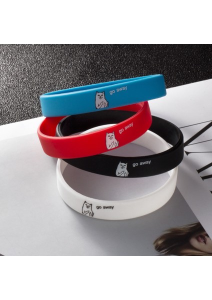 20CM Tarzı Gri Kişilik Gitmek Komik Kedi Bilezik Silikon Kauçuk Bileklik Kadın Erkek Için Trendy Bilezik (Yurt Dışından) fiyatları