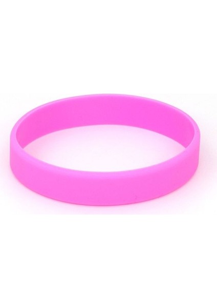 Çevre 18CM Tarzı Pembe 2 Parça Set Kırmızı Siyah Boş Spor Bileklik Erkek Kadın Çocuk Kauçuk Silikon Bilezik Adam Hediye Takı Için (Yurt Dışından)