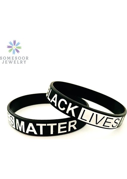 Tasarım 7 Somesoor Siyah Lives Matter Tasarım Silikon Bilezik Bileklik Kauçuk Melanin Irk Direnç Erkekler Kadınlar Için Güç Yumruk Bileklik Hediye (Yurt Dışından) fiyatları