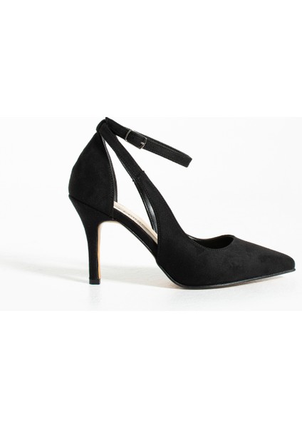 8,5 cm Siyah Süet Stiletto Topuklu Ayakkabı fırsatları