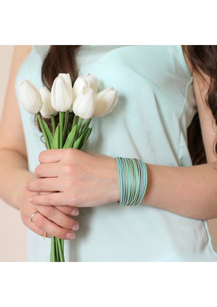 Gümüş Rengi Amorcome Boho Nane Deri Bilezikler Wome Için Moda Bayanlar Ince Şeritler Çok Katmanlı Geniş Wrap Bilezik Kadın Mücevheratı Hediye (Yurt Dışından) fiyatları