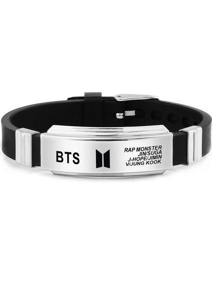 150CM Ila 250CM Stili J-Hope 2021 Yeni Güney Kore BTS-098 Siyah Silikon Bileklik Bileklik Moda Basit Aksesuarlar Ziyafet Takı Hediyeler Günlük Giyim Hediye (Yurt Dışından) indirimleri