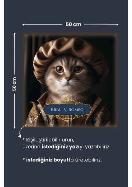 Pi Papers British Kedi Poster, Yapışkansız Premium Baskı Statik Poster, British Shorthair, Yapay Zeka Tasarım