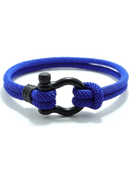 18CM Tarzı Koyu Mavi Siyah Şık Adam Bilezik 4mm Şanslı Halat Braclet Homme Erkek Arkadaşı Için Aşk Hediyesi Açık Hayatta Kalma Brazalete Pulseira Masculina Takı (Yurt Dışından)