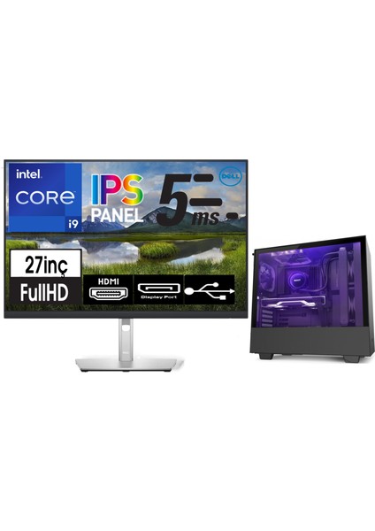 Airfly X6 Pro Intel Core I9 14900K 64GB Ddr5 Ram 1tb Nvme M.2 SSD 20GB RTXA4500 Freedos Full Hd 27" Pivot IPS Monitör Masaüstü Bilgisayar ZET666501642