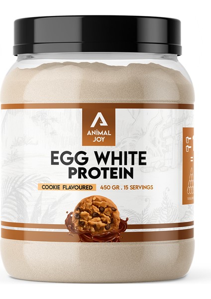 Animal Joy Egg White Protein Tozu Kurabiye Aromalı 450 gr