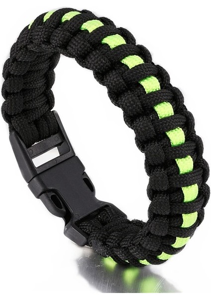 Sarı Açık Kamp Bilezikler Erkekler Acil Pulseras Plastik Toka Örgülü Kobra Acil Hayatta Kalma Halatı Paracord Bileklik Takı (Yurt Dışından)