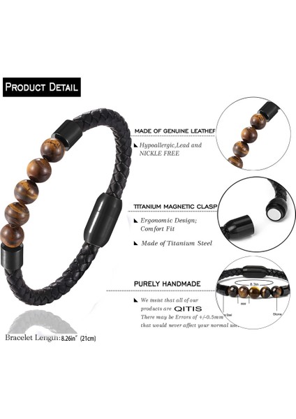 21CM Tarzı Stel-12 Özel Oyulmuş Isim Bilezik Erkekler Kadınlar Için Tek Deri Boncuk Braclet Punk Siyah Altın Paslanmaz Çelik Boncuklu Bilezikler (Yurt Dışından)