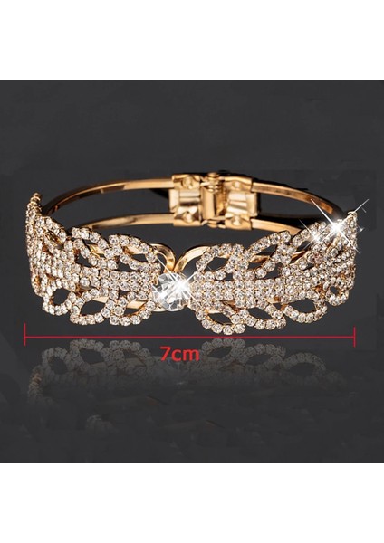 Gümüş Rengi Aınameısı Moda Kristal Punk Bilezik Kadınlar Için Rhinestone Takı Gelin Charm Bilezikler ve Bilezikler Düğün Parti Hediyesi (Yurt Dışından) modelleri