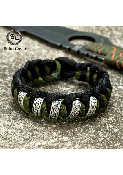 21CM Tarzı Siyah 2 Vintage Viking Runes Survival Bilezikler Erkekler cm Dikiş Renk Örgülü Paracord Halat Bileklik Kadınlar Iskandinav Lover Takı (Yurt Dışından) fiyatları