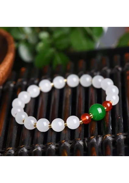 Mavi Boncuklu Bilezikler Yapay Beyaz Yeşim Çiftler Mesafe Erkekler Kadınlar Best Friend Takı Hediye (Yurt Dışından) fiyatları