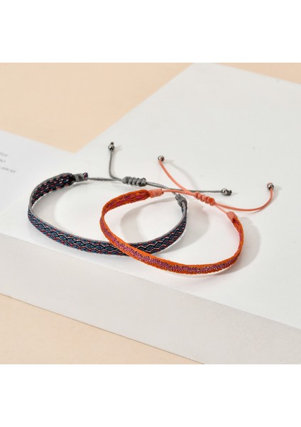 QQSL065 Zmzy Yeni El Yapımı Halat Bilezik Boho Kolombiyalı Wayuu Bilezik Şanslı Tibet Dize Bilezik ve Bilezikler Kadın Erkek Etnik Hediye Için (Yurt Dışından)