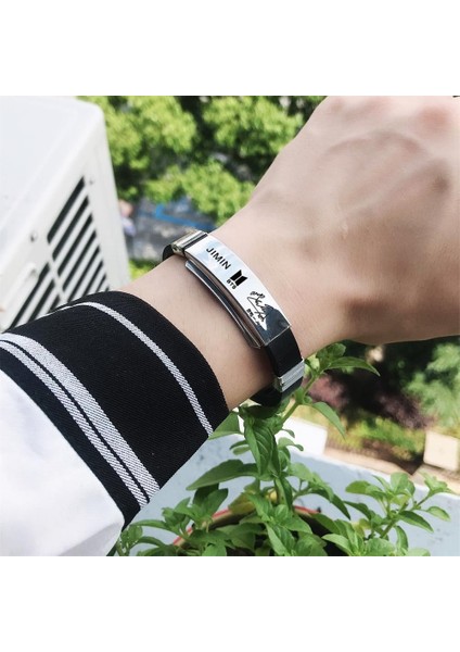 150CM Ila 250CM Stili Jimin Punk Güney Kore Siyah Silikon Bileklik Bileklik Bilezik Moda Vintage Aksesuarlar Ziyafet Takı BTS-014 Hayranları Hediyeler (Yurt Dışından) modelleri