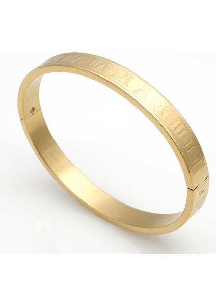 Kadın Boyutu Stili Altın Aşk Romen Rakamlı Erkek Kadın Bilezik Bileklik Titanyum Çelik 4 Renk Çift Bileklik Bileklik Erkekler Kadınlar Için Takı Hediye (Yurt Dışından)