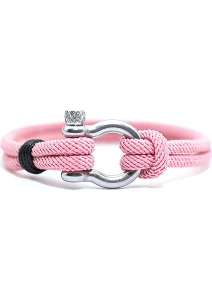 18CM Tarzı Pembe Gümüş Şık Adam Bilezik 4mm Şanslı Halat Braclet Homme Erkek Arkadaşı Için Aşk Hediyesi Açık Hayatta Kalma Brazalete Pulseira Masculina Takı (Yurt Dışından)