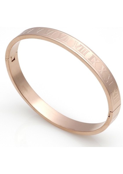 Kadın Boyutu Stili Gül Aşk Romen Rakamlı Erkek Kadın Bilezik Bileklik Titanyum Çelik 4 Renk Çift Bileklik Bileklik Erkekler Kadınlar Için Takı Hediye (Yurt Dışından)