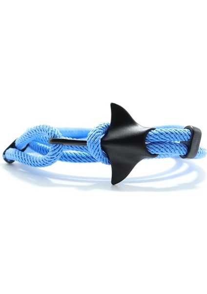 Deniz Mavisi Siyah Moda Okyanus Hayvan Manta Bilezik Erkek Kadın Çok Katmanlı Ayarlanabilir 4mm Milan Halat Braslet Survival Braclet Plaj Takı Hediye (Yurt Dışından)