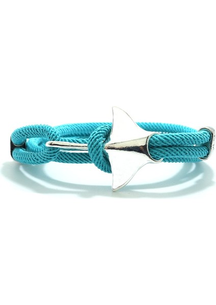 Deniz Mavisi Siyah Moda Okyanus Hayvan Manta Bilezik Erkek Kadın Çok Katmanlı Ayarlanabilir 4mm Milan Halat Braslet Survival Braclet Plaj Takı Hediye (Yurt Dışından) fiyatları