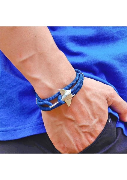 Deniz Mavisi Siyah Moda Okyanus Hayvan Manta Bilezik Erkek Kadın Çok Katmanlı Ayarlanabilir 4mm Milan Halat Braslet Survival Braclet Plaj Takı Hediye (Yurt Dışından) modelleri