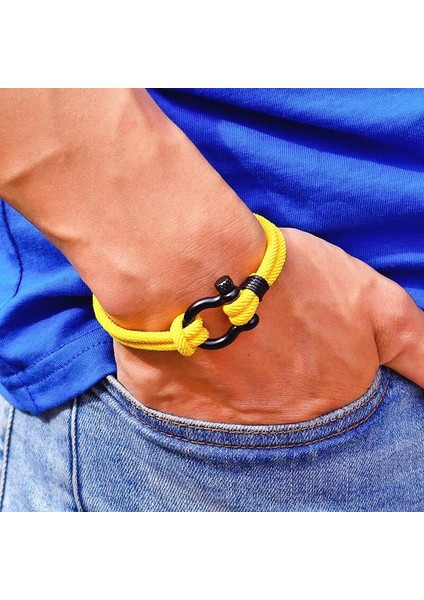 21CM Tarzı Deniz Mavisi Siyah Şık Adam Bilezik 4mm Şanslı Halat Braclet Homme Erkek Arkadaşı Için Aşk Hediyesi Açık Hayatta Kalma Brazalete Pulseira Masculina Takı (Yurt Dışından)