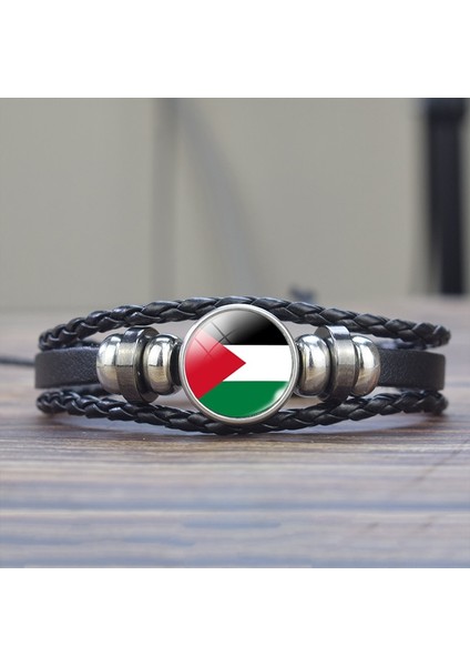 Mısır Arap Ülkeleri Bayrağı Siyah Çok Katmanlı Örgülü Bilezikler Suudi Arabistan Filistin Cezayir Mısır Bayrağı Deri Bilezik Seyahat Hediyesi (Yurt Dışından) fırsatları