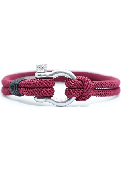 20CM Tarzı Şarap Gümüş Şık Adam Bilezik 4mm Şanslı Halat Braclet Homme Erkek Arkadaşı Için Aşk Hediyesi Açık Hayatta Kalma Brazalete Pulseira Masculina Takı (Yurt Dışından)