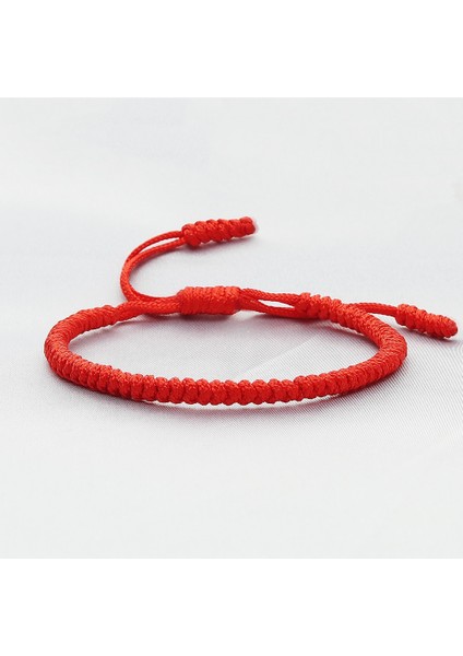 Siyah Şanslı Kırmızı Naylon Ip Bilezik Tibet Budist Handwoven Örgülü Halat Knot Bilezikler Namaz Charm Takı Lover Bileklikler (Yurt Dışından)