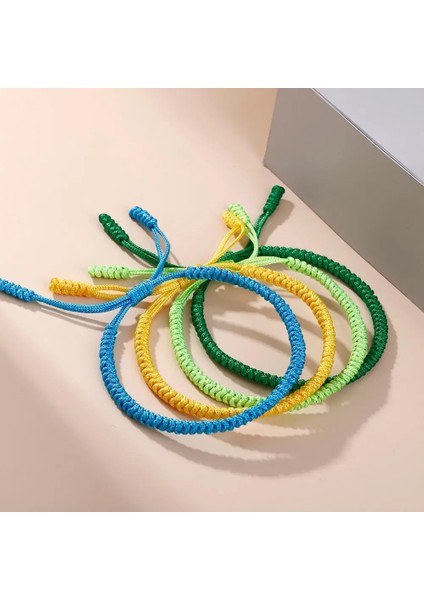 Siyah Şanslı Kırmızı Naylon Ip Bilezik Tibet Budist Handwoven Örgülü Halat Knot Bilezikler Namaz Charm Takı Lover Bileklikler (Yurt Dışından)