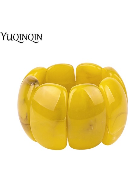 Siyah Klasik Reçine Manşet Moda Büyük Bilezikler Bilezikler Kadınlar Için Streç Akrilik Geniş Geometrik Bilezikler Kadın Charm Basit Takı (Yurt Dışından) fiyatları