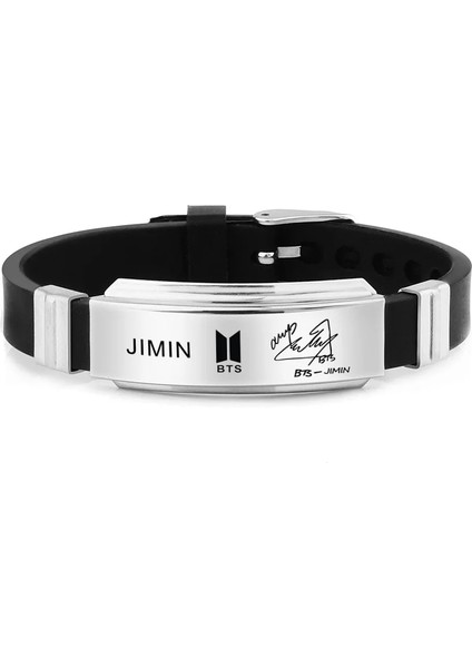 150CM Ila 250CM Stili Jimin 2021 Yeni Güney Kore BTS-098 Siyah Silikon Bileklik Bileklik Moda Basit Aksesuarlar Ziyafet Takı Hediyeler Günlük Giyim Hediye (Yurt Dışından)