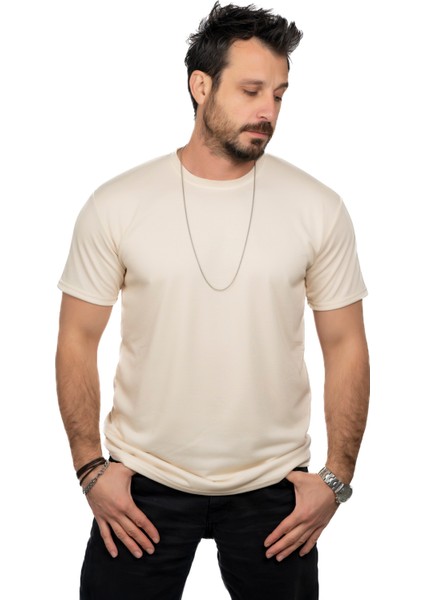 Aşırı Terleme Önleyici Bisiklet Yaka T-Shirt, Ter Sızdırmaz, Çift Katmanlı
