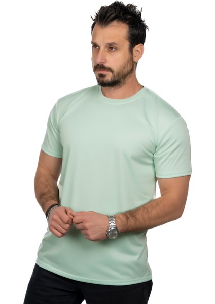 Aşırı Terleme Önleyici Bisiklet Yaka T-Shirt, Ter Sızdırmaz, Çift Katmanlı
