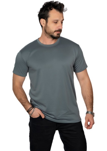 Aşırı Terleme Önleyici Bisiklet Yaka T-Shirt, Ter Sızdırmaz, Çift Katmanlı