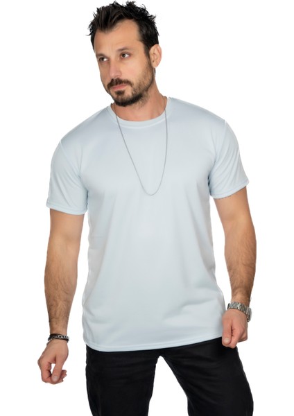 Aşırı Terleme Önleyici Bisiklet Yaka T-Shirt, Ter Sızdırmaz, Çift Katmanlı