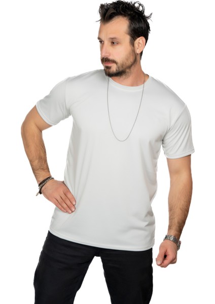 Aşırı Terleme Önleyici Bisiklet Yaka T-Shirt, Ter Sızdırmaz, Çift Katmanlı
